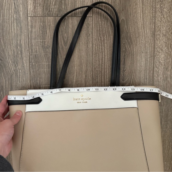 Kate Spade Cream and Black Structured Tote - Picture 12 of 16